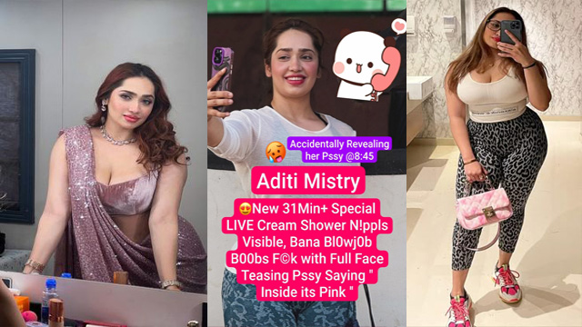 Aditi Mistry Banana BJ Fuck – Accidentally Revealing Her Pink Pussy Porn