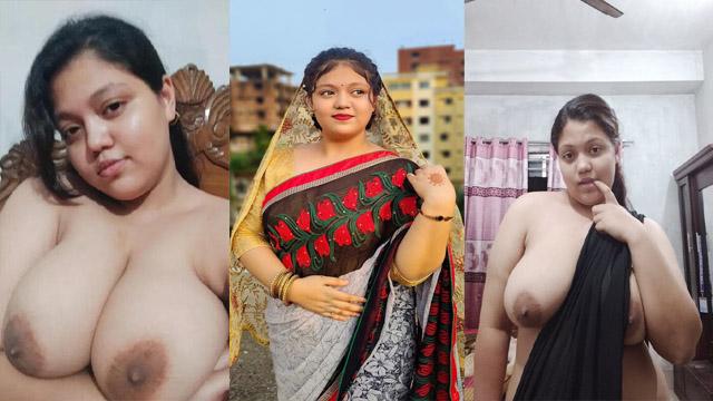 Sexy Milf Busty GF Saree Teasing Pressing Boobs Leak